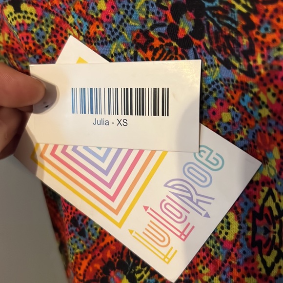 Lularoe Julia multi dress size XS NWT - Picture 3 of 6